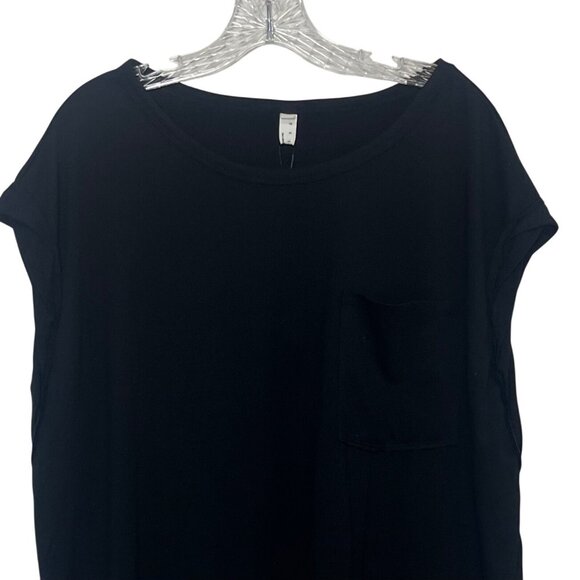 Exlura Tshirt Womens XL Black New Linen Blend Relaxed Fit - Picture 3 of 11